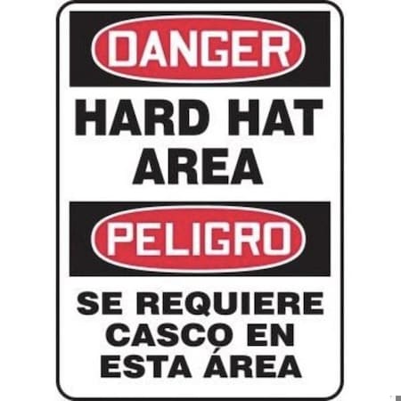 Accuform BILINGUAL OSHA DANGER Safety Sign HARD SBMPPA005VS